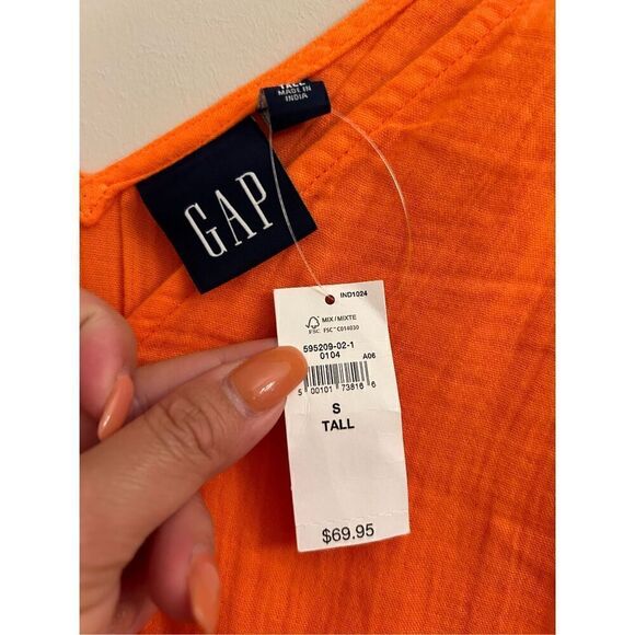 NWT Gap 100% cotton muslin dress small tall - Picture 3 of 7